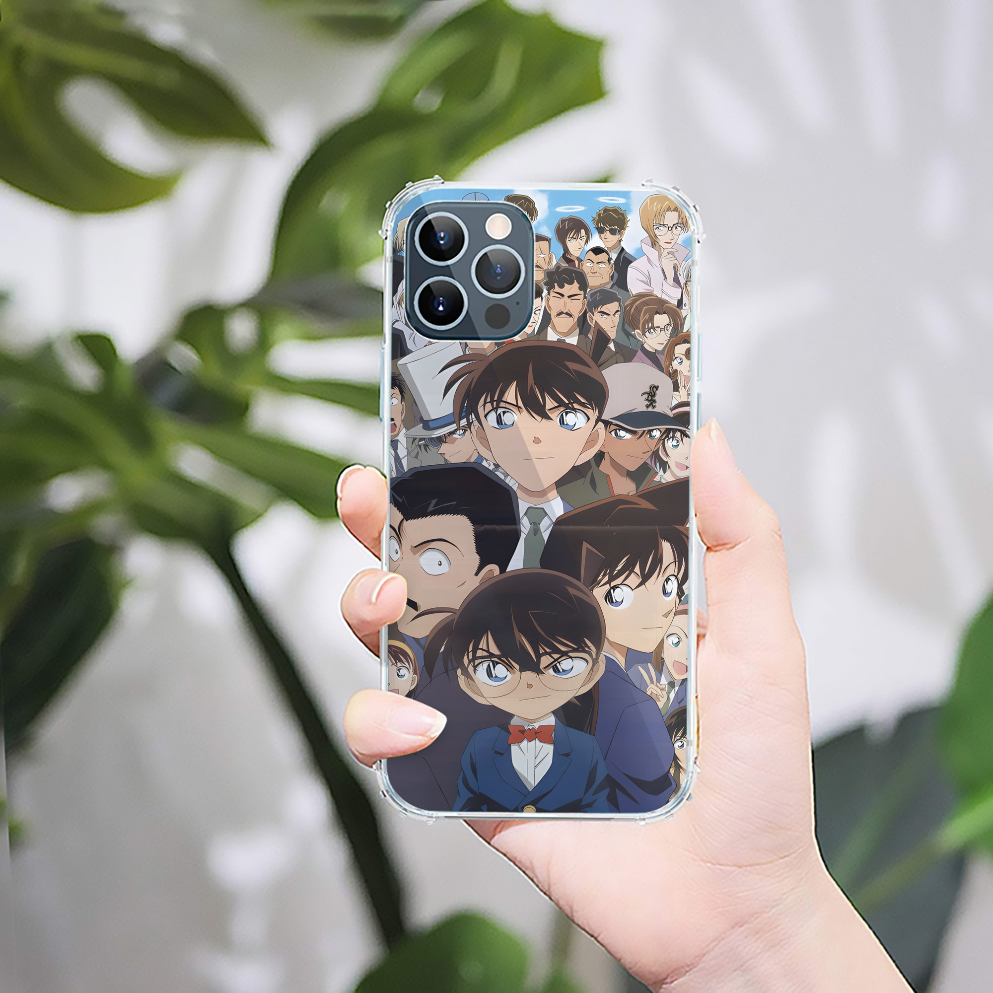 （画像用） 名探偵コナン Detective Conan 【iPhone 12シリーズ対応】透明スマホケース（クリアソフトケース）
